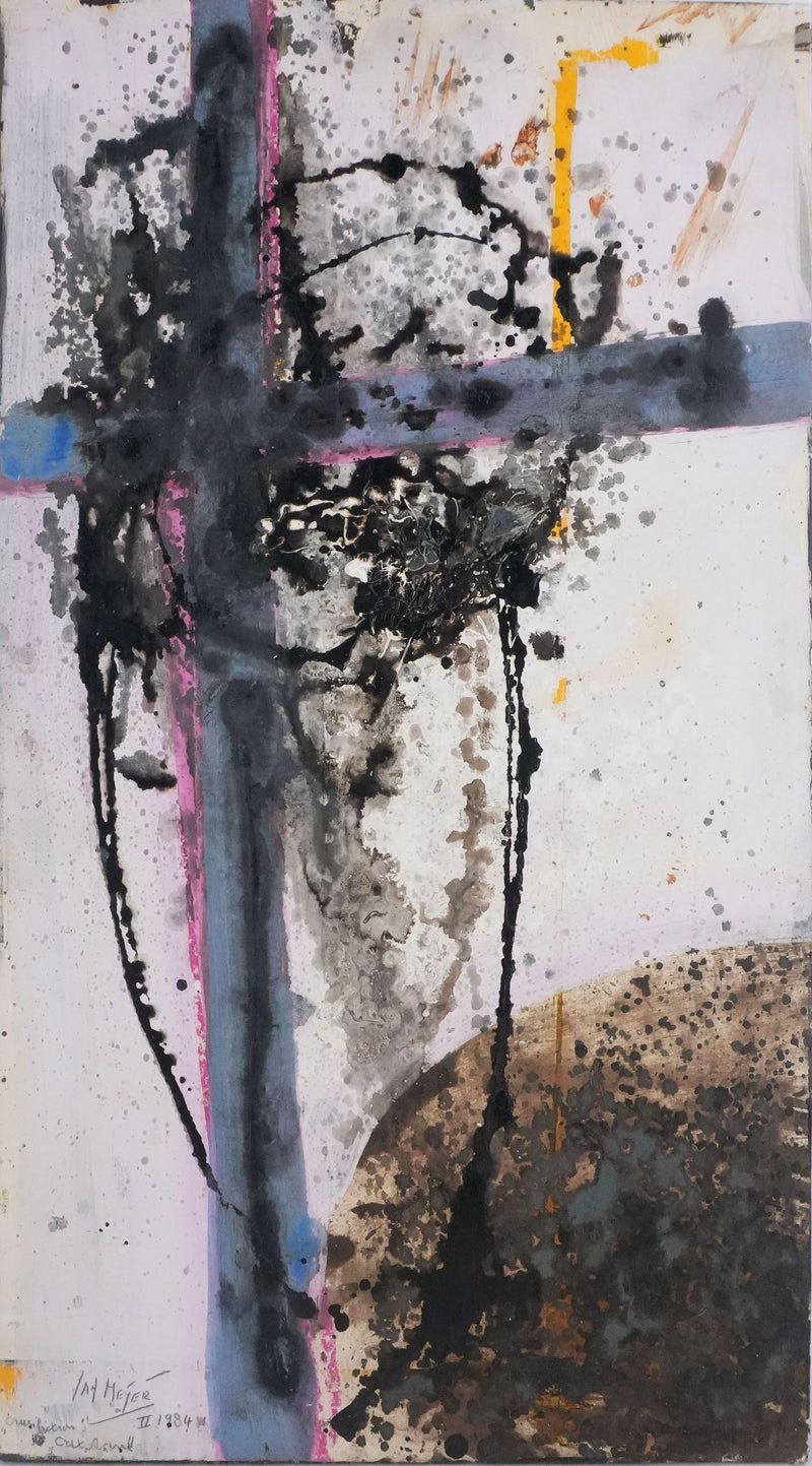 Jan MEIJER : Crucifixion catalane, Huile sur panneau signée