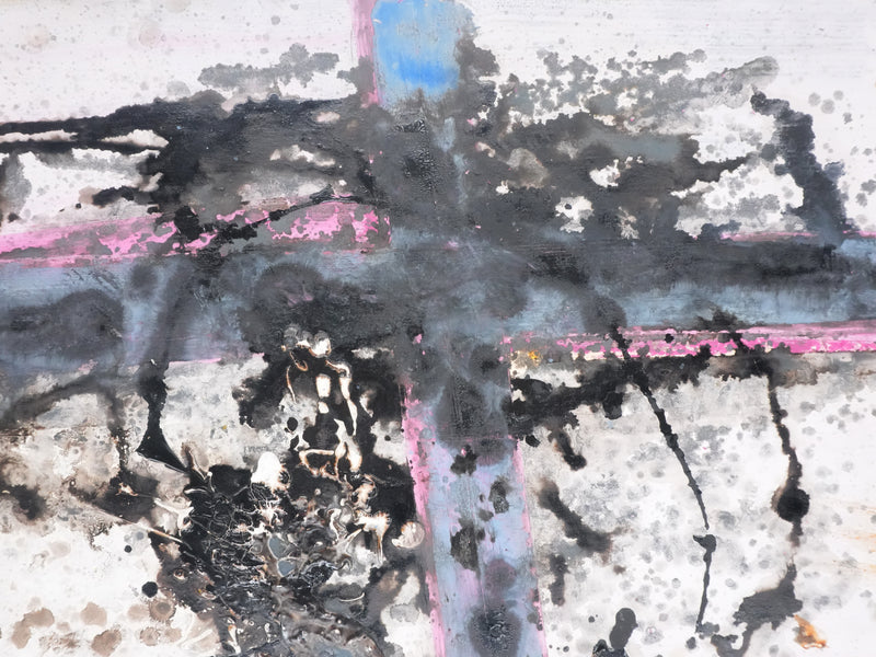 Jan MEIJER : Crucifixion catalane, Huile sur panneau signée