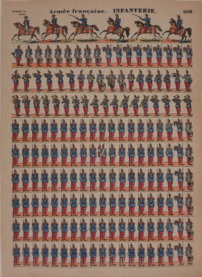 Imagerie d'Epinal : L'infanterie, Gravure originale