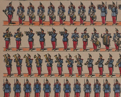 Imagerie d'Epinal : L'infanterie, Gravure originale