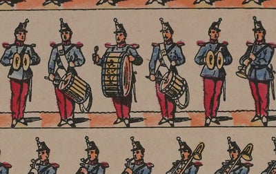 Imagerie d'Epinal : L'infanterie, Gravure originale
