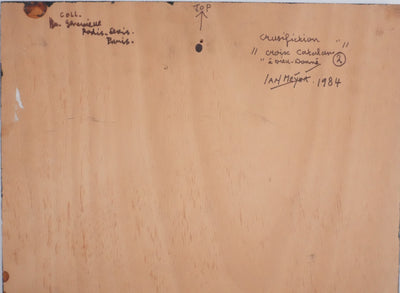 Jan MEIJER : Crucifixion catalane, Huile sur panneau signée