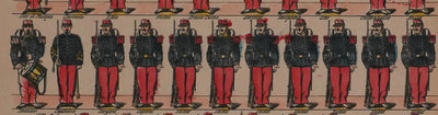Imagerie D'Epinal : L'infanterie de l'armée française, Gravure originale