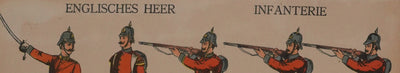 Imagerie D'Epinal : L'infanterie de l'armée anglaise, Gravure originale