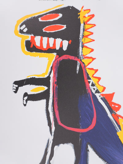 Jean-Michel BASQUIAT : Crowned T-Rex, Lithographie signée