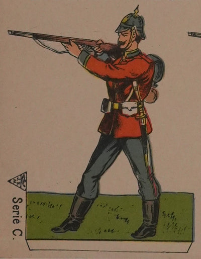 Imagerie D'Epinal : L'infanterie de l'armée anglaise, Gravure originale