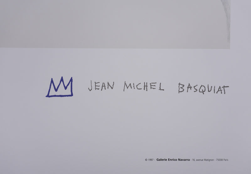 Jean-Michel BASQUIAT : Crowned T-Rex, Lithographie signée