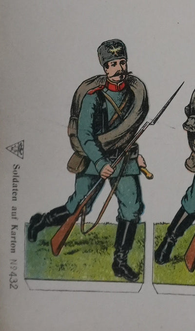 Imagerie D'Epinal : L'infanterie de l'armée russe, Gravure originale