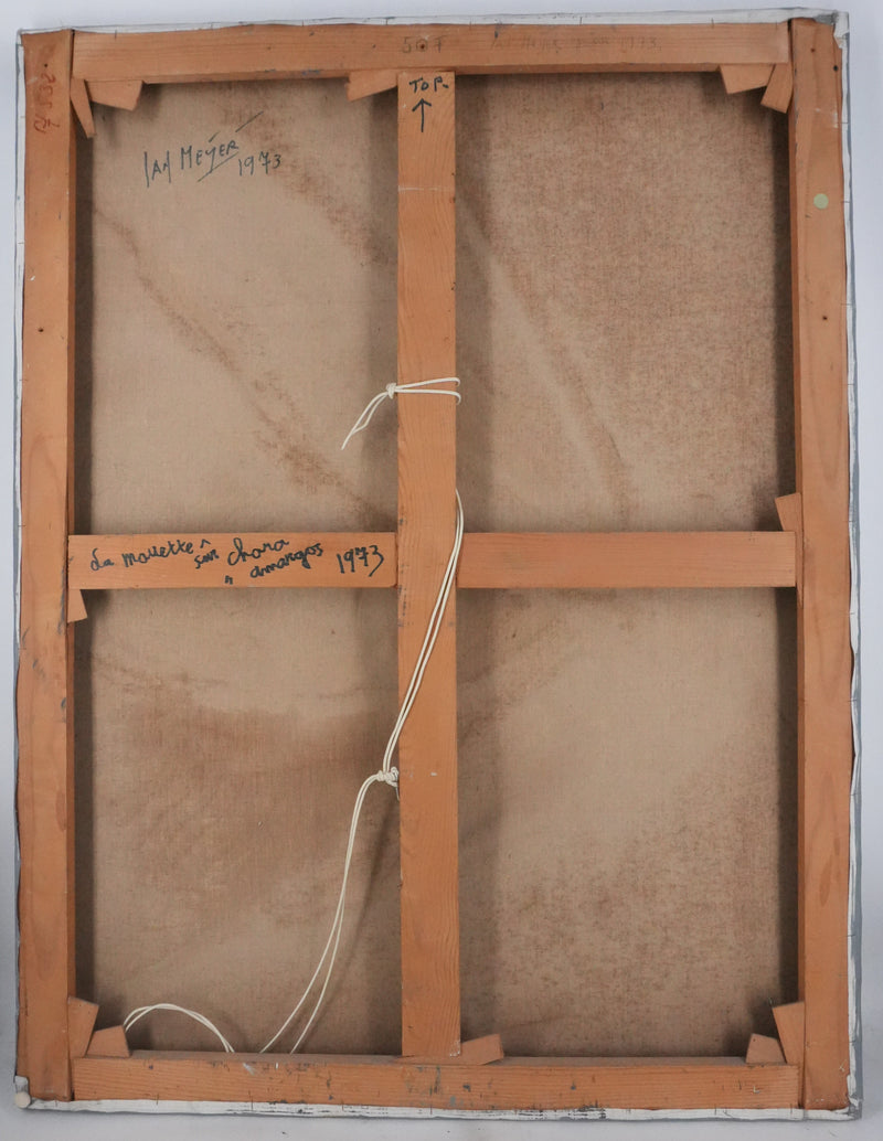 Jan MEIJER : La mouette à Amorgos, Huile sur toile signée