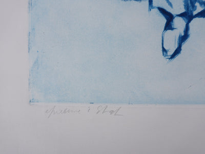 Pablo PICASSO : Maternité (bleue), Gravure signée