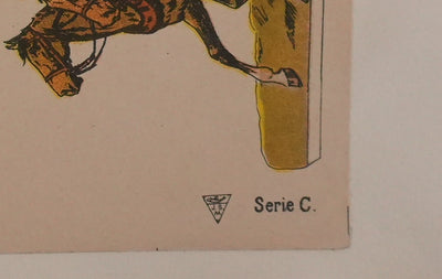 Imagerie D'Epinal : Le régiment d'artillerie allemand, Gravure originale