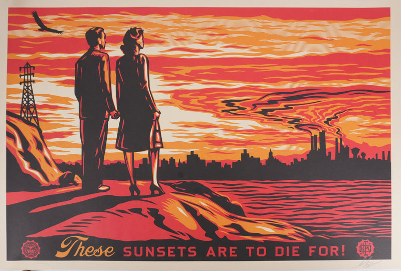 Shepard FAIREY : Those sunsets are to die for, Sérigraphie originale signée