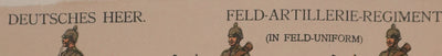 Imagerie D'Epinal : Le régiment d'artillerie allemand, Gravure originale