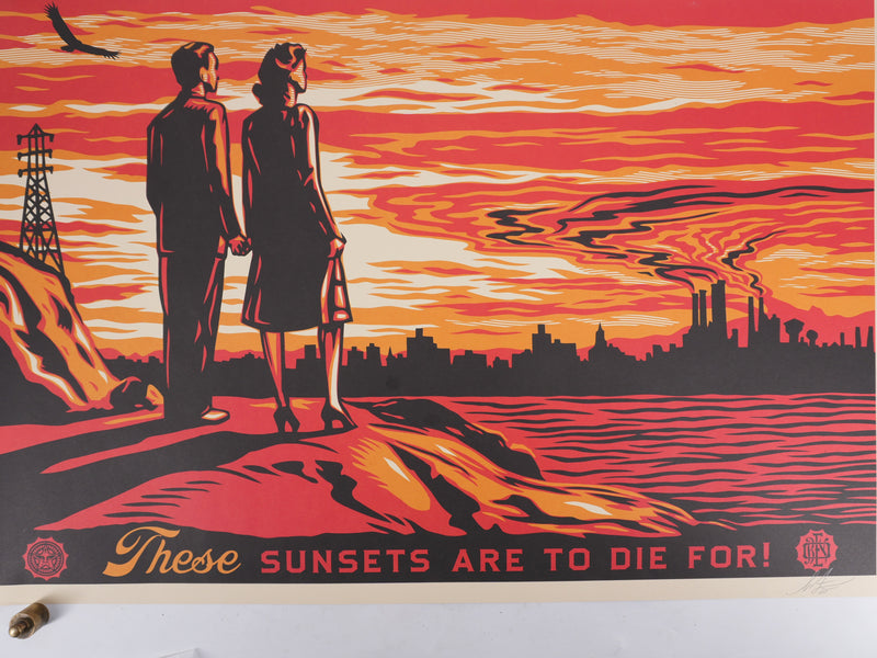 Shepard FAIREY : Those sunsets are to die for, Sérigraphie originale signée