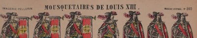 Imagerie D'Epinal : Les mousquetaires de Louis XIII, Gravure originale