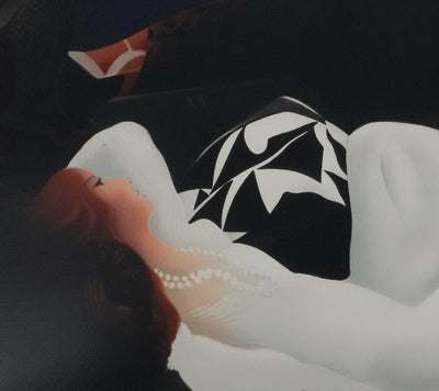 Arnaud D’HAUTERIVES : La sieste en robe blanche, Lithographie originale signée