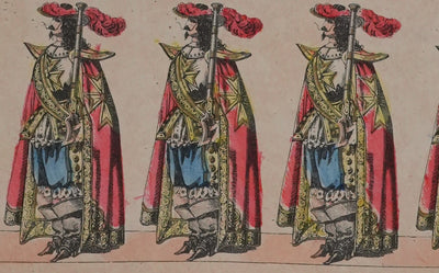 Imagerie D'Epinal : Les mousquetaires, Gravure originale