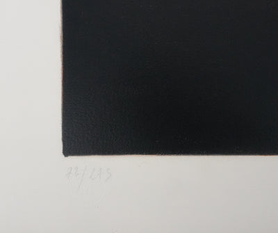 Arnaud D’HAUTERIVES : La sieste en robe blanche, Lithographie originale signée