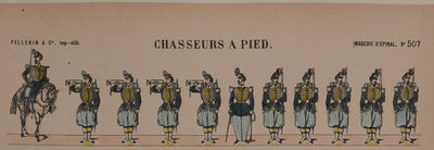 Imagerie D'Epinal : Les chasseurs, Gravure originale