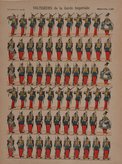 Imagerie D'Epinal : Les voltigeurs, Gravure originale