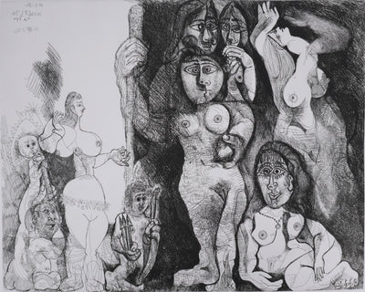Pablo PICASSO : Les 156, Spectacle, L’amour s’aventurant chez les femmes, Gravure originale signée