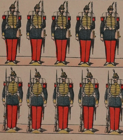 Imagerie D'Epinal : Les voltigeurs, Gravure originale