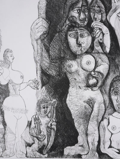 Pablo PICASSO : Les 156, Spectacle, L’amour s’aventurant chez les femmes, Gravure originale signée