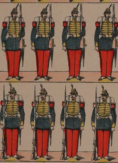 Imagerie D'Epinal : Les voltigeurs, Gravure originale