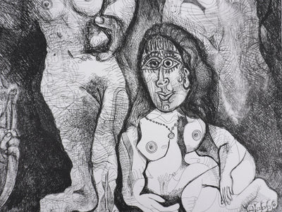 Pablo PICASSO : Les 156, Spectacle, L’amour s’aventurant chez les femmes, Gravure originale signée