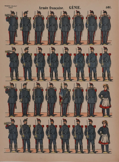 Imagerie D'Epinal : Les génies, Gravure originale