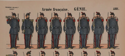 Imagerie D'Epinal : Les génies, Gravure originale