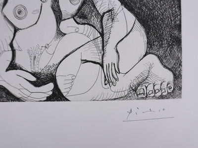 Pablo PICASSO : Les 156, Spectacle, L’amour s’aventurant chez les femmes, Gravure originale signée