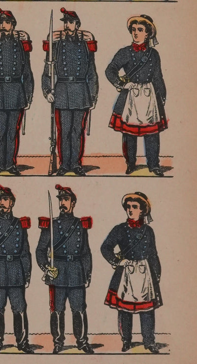 Imagerie D'Epinal : Les génies, Gravure originale