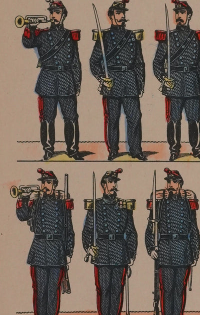 Imagerie D'Epinal : Les génies, Gravure originale