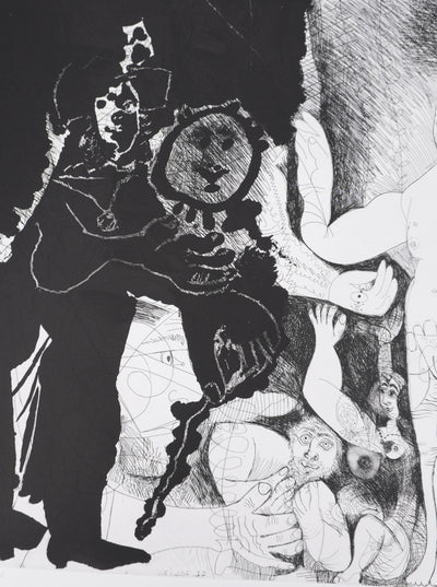 Pablo PICASSO : Les 156, Spectacle pour un couple, Gravure originale signée