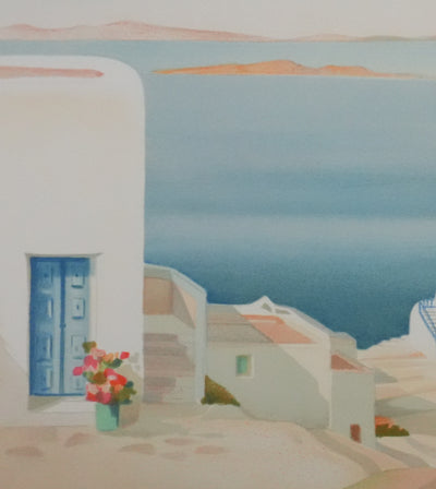 Janick LEDERLE : Sur l'ile grecque, Lithographie originale signée