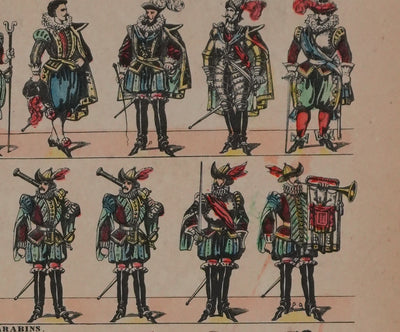 Imagerie D'Epinal : Les soldats royaux, Gravure originale