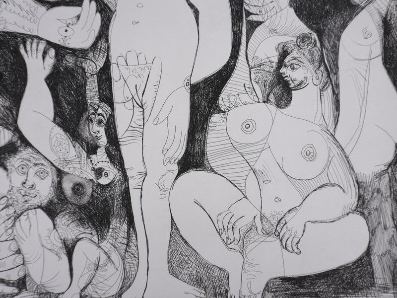 Pablo PICASSO : Les 156, Spectacle pour un couple, Gravure originale signée