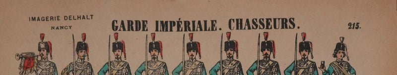 Imagerie Delhalt : La garde impériale, Gravure originale
