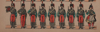 Imagerie Delhalt : La garde impériale, Gravure originale