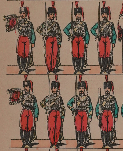 Imagerie Delhalt : La garde impériale, Gravure originale