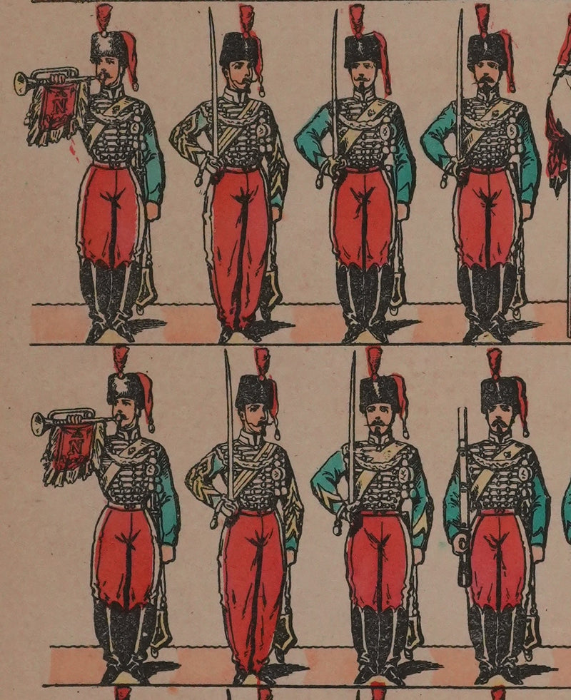 Imagerie Delhalt : La garde impériale, Gravure originale