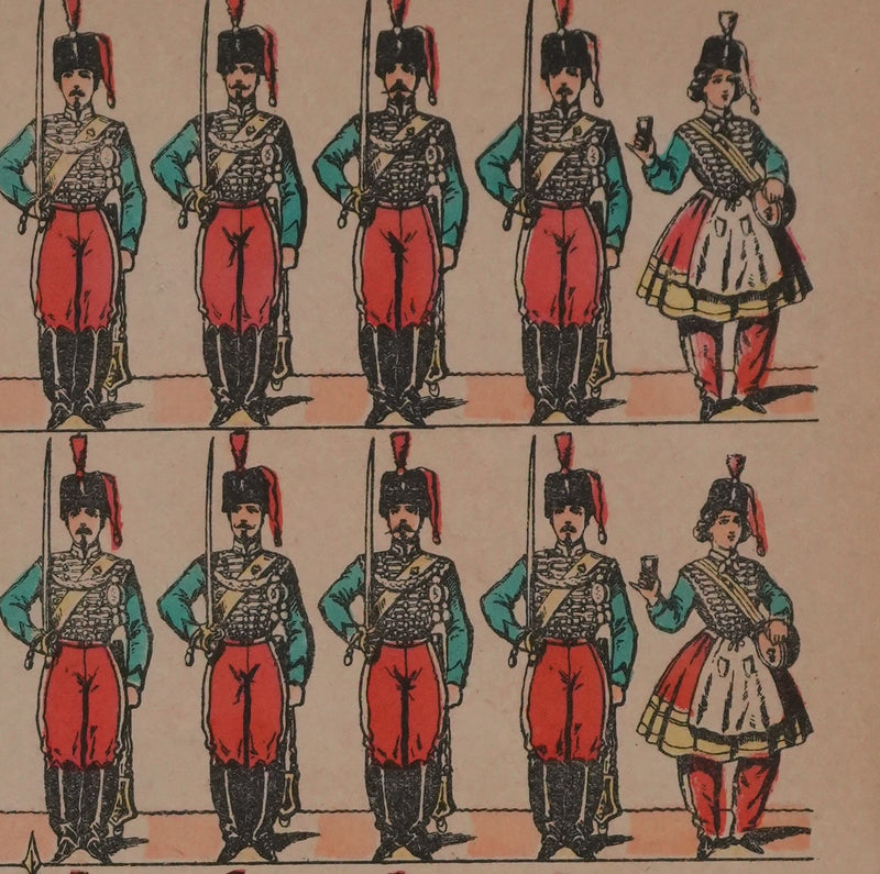 Imagerie Delhalt : La garde impériale, Gravure originale