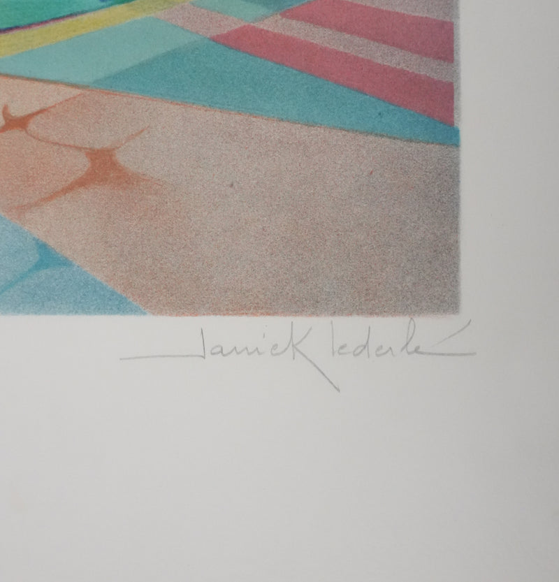 Janick LEDERLE : Maternité, Lithographie originale signée