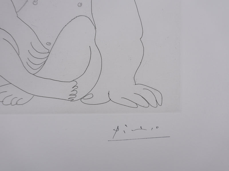 Pablo PICASSO : Les 156, Peinture Autoportrait-devinette, Gravure originale signée