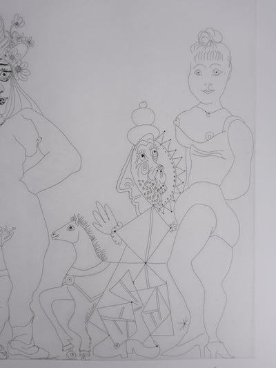 Pablo PICASSO : Les 156, Le Trèfle à quatre feuilles, Gravure originale signée