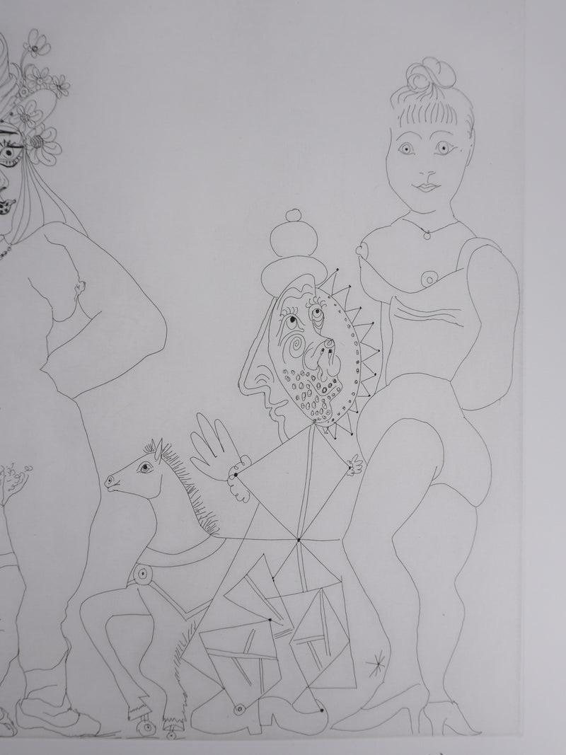 Pablo PICASSO : Les 156, Le Trèfle à quatre feuilles, Gravure originale signée