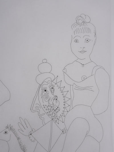 Pablo PICASSO : Les 156, Le Trèfle à quatre feuilles, Gravure originale signée