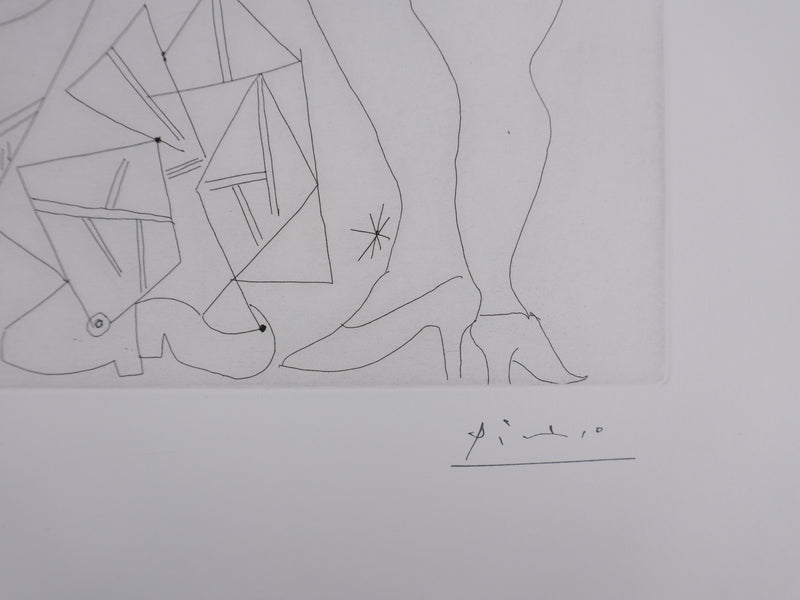 Pablo PICASSO : Les 156, Le Trèfle à quatre feuilles, Gravure originale signée