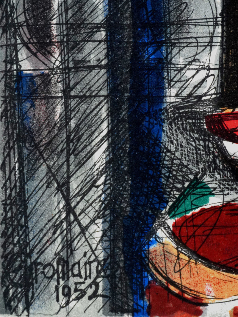 Marcel GROMAIRE : Portrait des amants en intérieur, Lithographie originale (photo de détail 3) - Crédit photo : Galerie Art.Paris